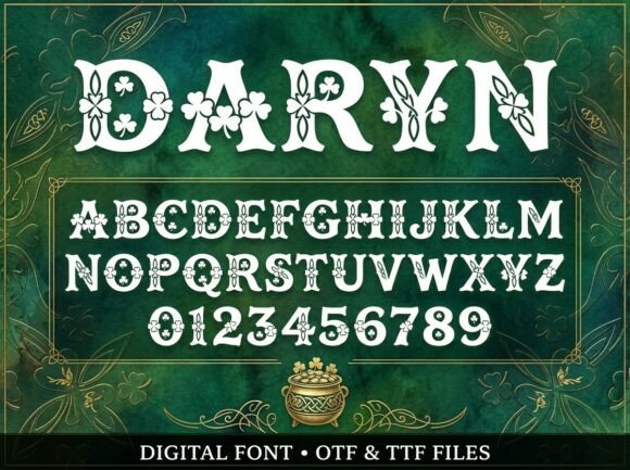 Daryn: A Bold Decorative Font for Unforgettable Designs