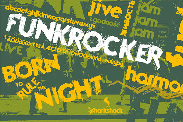 Meet Funkrocker: The Grunge Typeface with Creative Edge